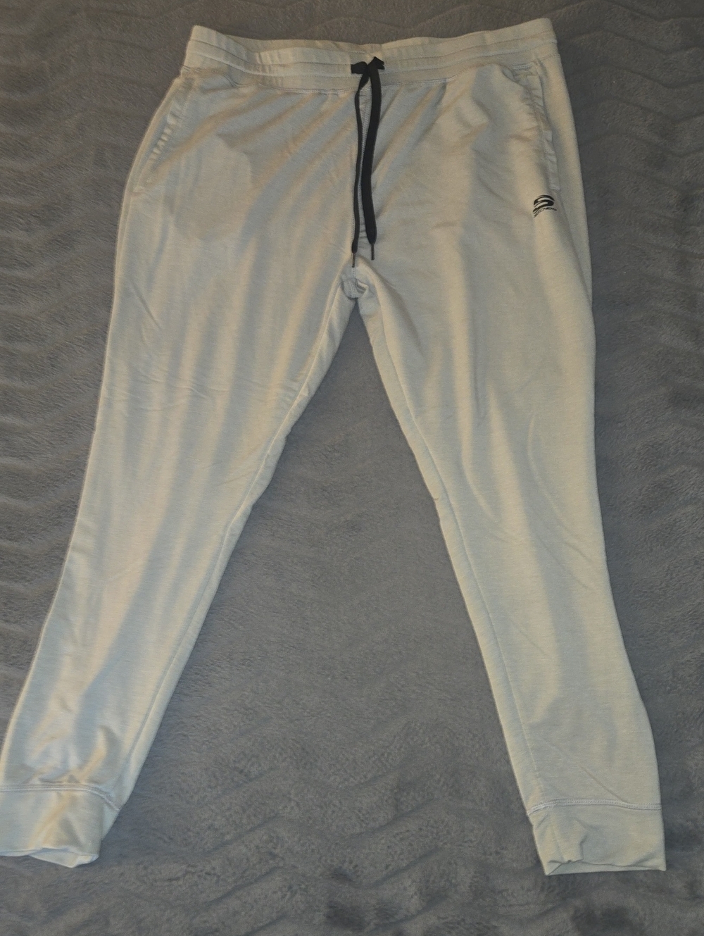Skechers Light Gray Jogger Sweatpants with Black Drawstring
